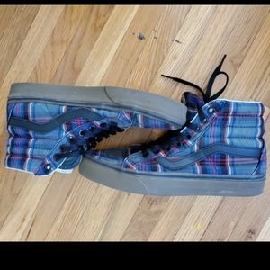 Plaid Converse Hi-tops unisex